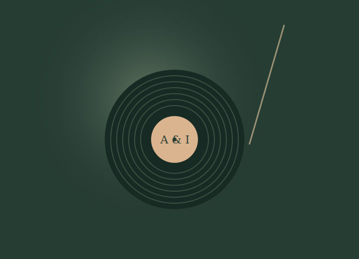 Ilustración conceptual de un disco y luces de fiesta